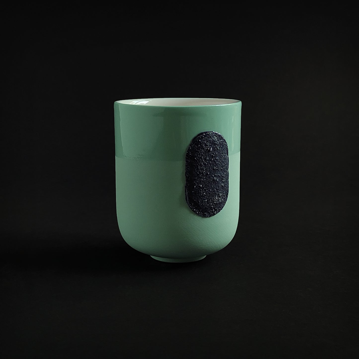 Grip cup - mint & dark blue