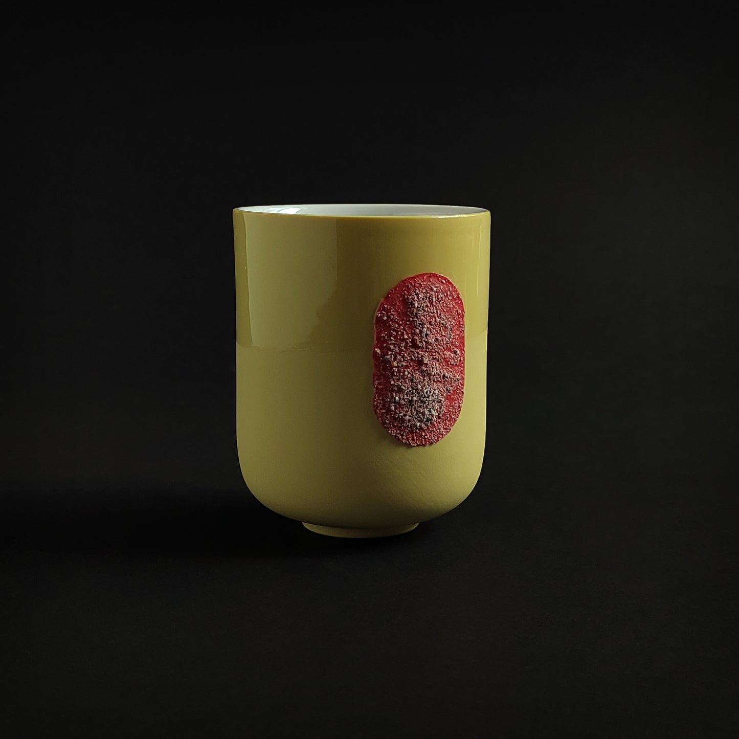 Grip cup - yellow & coral