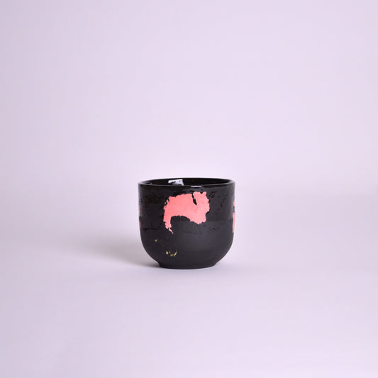 Patch cup - black,pink
