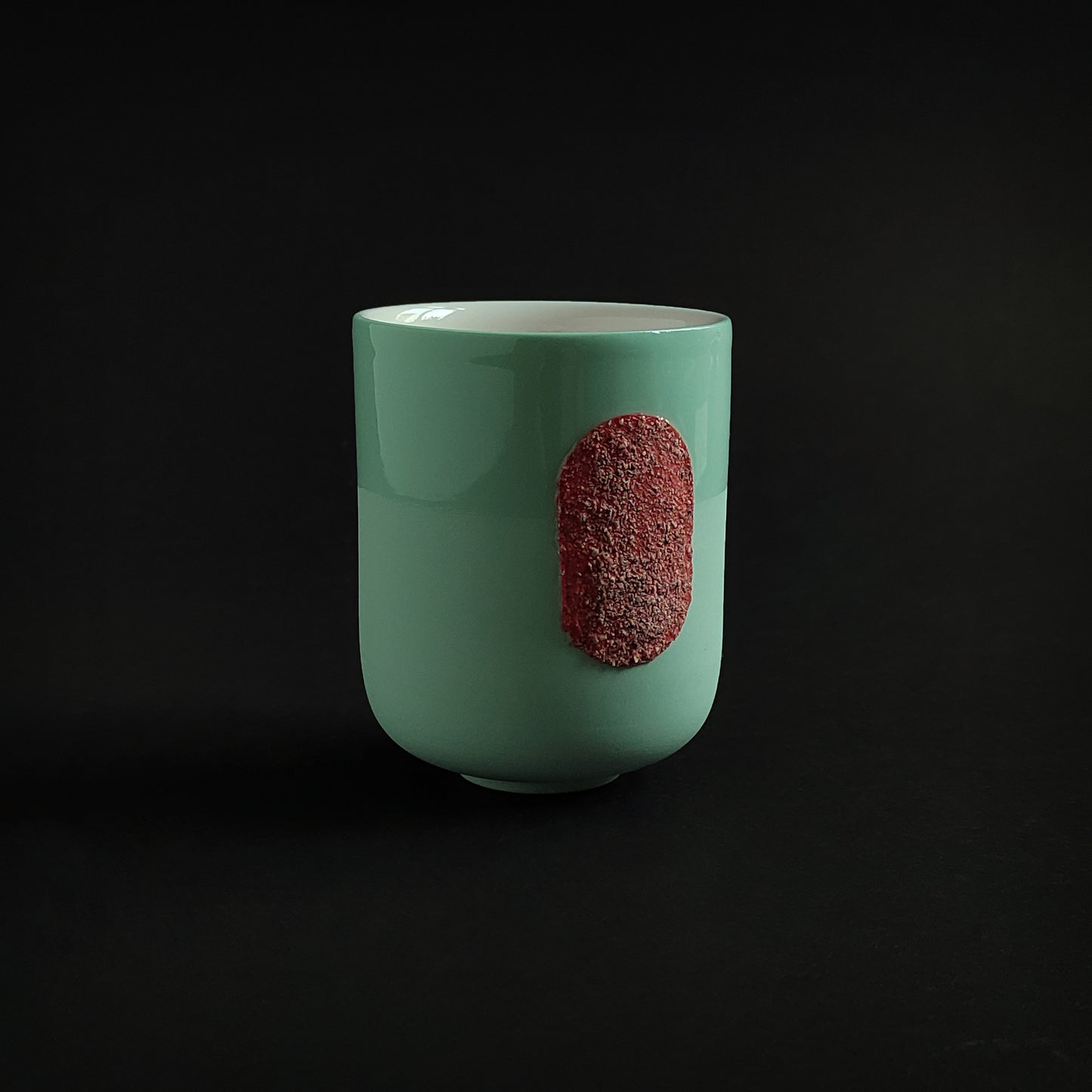 Grip cup - mint & coral