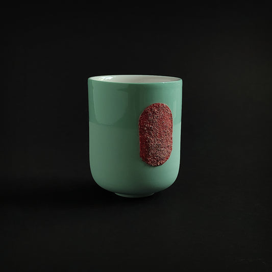 Grip cup - mint & coral