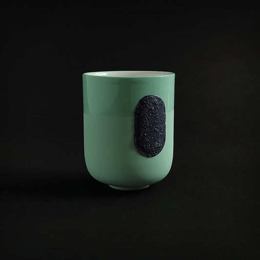 Grip cup - mint & dark blue