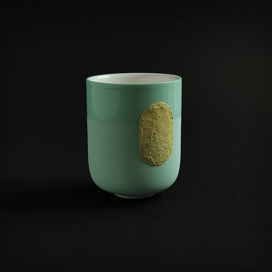 Grip cup - mint & yellow