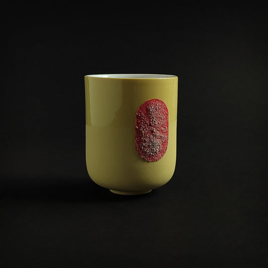 Grip cup - yellow & coral