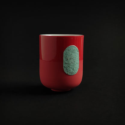 Grip cup -  red & mint