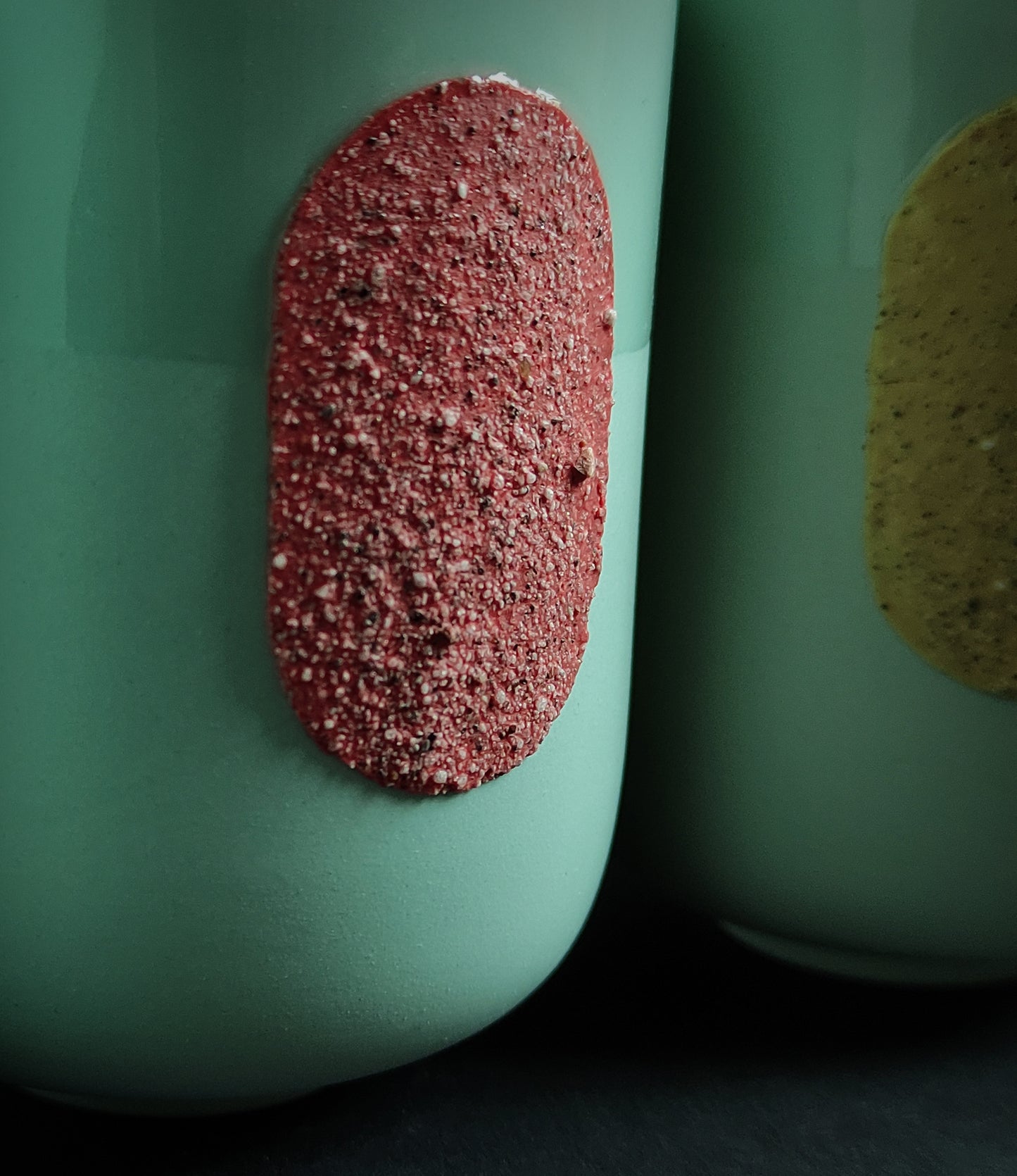Grip cup - mint & coral