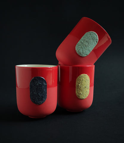 Grip cup -  red & mint